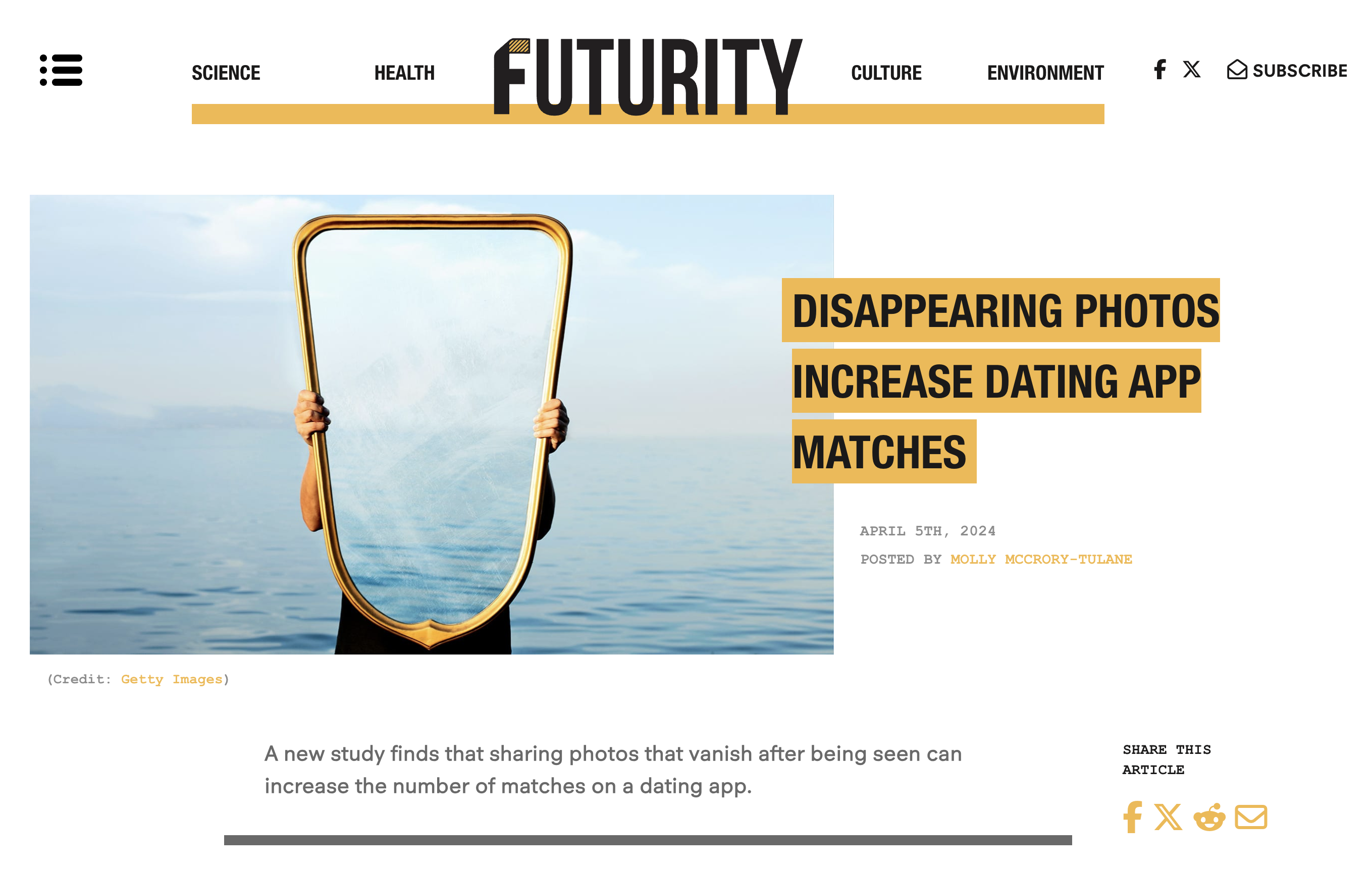 Preview of Disappearing Photos Increase Dating App Matches